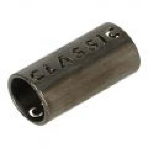 Modische Kordelenden Metall 8mm black nickel